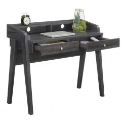 Newport 42 in. Rectangular Weathered Gray MDF 2 Drawer Writing Desk with Shelf by Convenience Concepts -Cheap Convenience Concepts Store weathered gray convenience concepts writing desks u14 241 77 1000