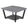 Graystone 32 in. Weathered Gray/Black Medium Square Wood Coffee Table with Shelf by Convenience Concepts -Cheap Convenience Concepts Store weathered gray melamine black convenience concepts coffee tables r4 0447 64 1000