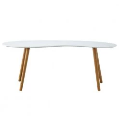 Oslo 48 in. White/Bamboo Large Specialty Wood Coffee Table by Convenience Concepts -Cheap Convenience Concepts Store white bamboo convenience concepts coffee tables s20 267 c3 1000