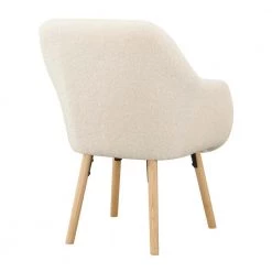 Take a Seat Charlotte Sherpa Polyester Wood Leg Accent Chair by Convenience Concepts -Cheap Convenience Concepts Store white convenience concepts accent chairs t1 117 66 1000