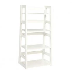 Designs2Go 44.25 in. White MDF 4-Shelf Accent Bookcase with Trestle Sides by Convenience Concepts