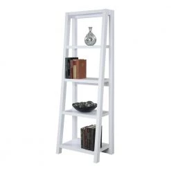 Newport Lilly 63.25 in. White MDF 5 Shelf Ladder Bookcase by Convenience Concepts 9 Newport Lilly 63.25 in. White MDF 5 Shelf Ladder Bookcase by Convenience Concepts -Cheap Convenience Concepts Store white convenience concepts bookcases bookshelves u14 131 4f 1000