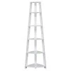 Newport 71 in. White MDF 5-Shelf Corner Accent Bookcase by Convenience Concepts -Cheap Convenience Concepts Store white convenience concepts bookcases bookshelves u14 212 64 1000