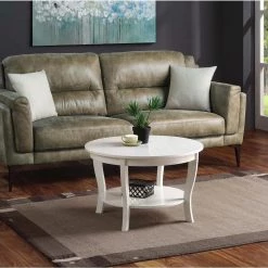 American Heritage 18 in. H White Round Coffee Table by Convenience Concepts -Cheap Convenience Concepts Store white convenience concepts coffee tables r6 361 1f 1000
