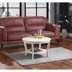 American Heritage 18 in. H White Round Coffee Table by Convenience Concepts -Cheap Convenience Concepts Store white convenience concepts coffee tables r6 361 31 1000
