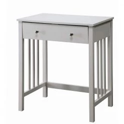 Designs2Go Mission 26 in. Rectangular White Wood Writing Desk with Keyboard Tray by Convenience Concepts