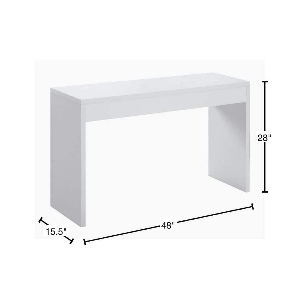 Northfield 48 in. White Rectangle Wood Console Table by Convenience Concepts 5 Northfield 48 in. White Rectangle Wood Console Table by Convenience Concepts - Image 3