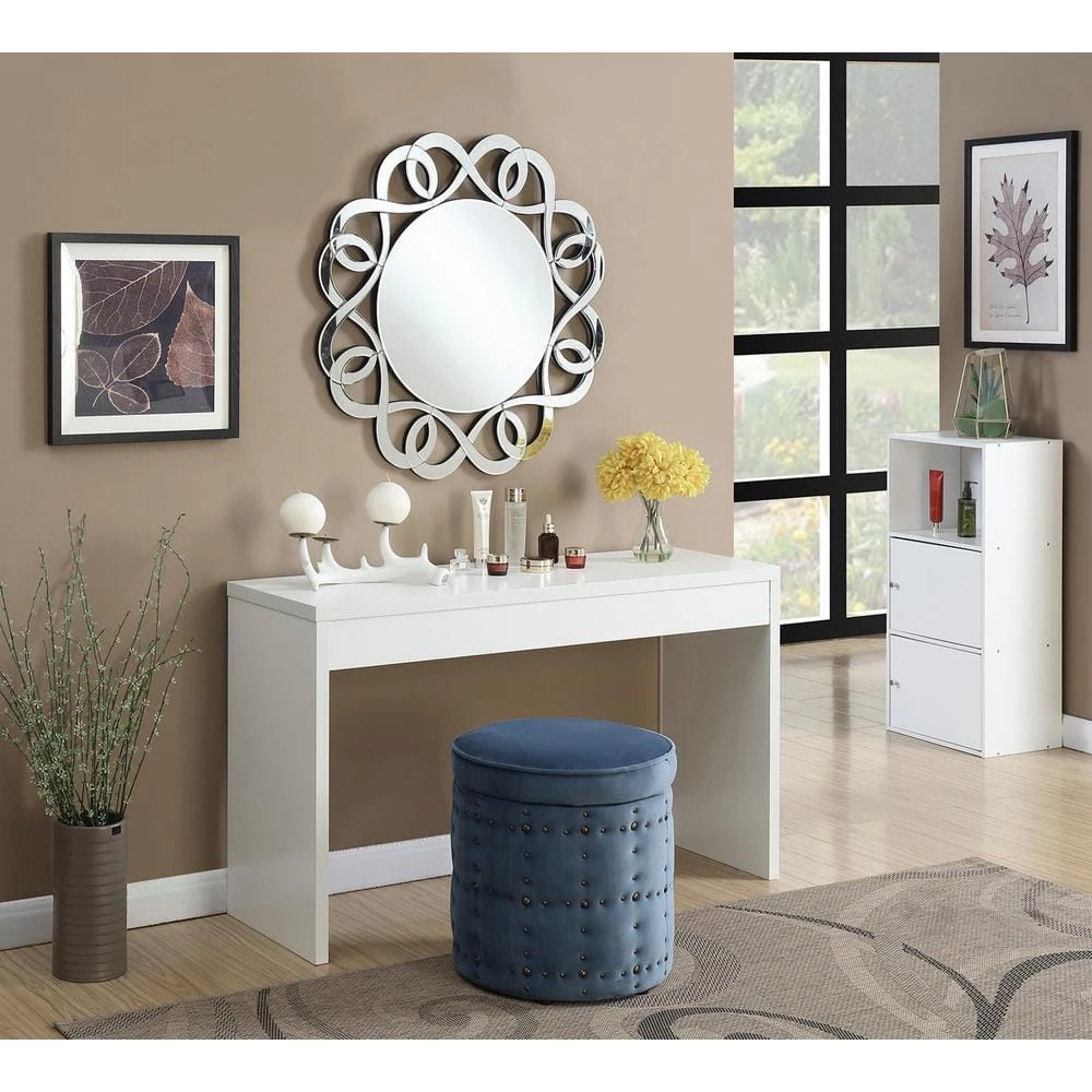 Northfield 48 in. White Rectangle Wood Console Table by Convenience Concepts 9 Northfield 48 in. White Rectangle Wood Console Table by Convenience Concepts - Image 7
