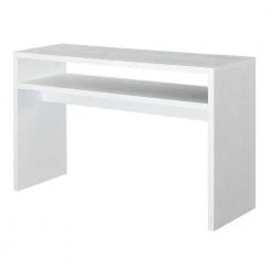 Northfield 48 in. White Standard Height Rectangular Particle Board Top Console Table with Shelf by Convenience Concepts
