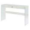 SoHo 47.5 in. White Standard Height Rectangular Particle BoardTop Console Table with Glass Sides by Convenience Concepts 2 SoHo 47.5 in. White Standard Height Rectangular Particle BoardTop Console Table with Glass Sides by Convenience Concepts -Cheap Convenience Concepts Store white convenience concepts console tables r4 0489 64 1000