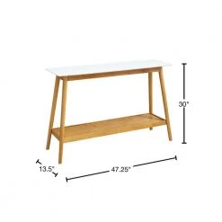 Oslo 48 in. White Standard Rectangle Wood Console Table with Shelves by Convenience Concepts 8 Oslo 48 in. White Standard Rectangle Wood Console Table with Shelves by Convenience Concepts -Cheap Convenience Concepts Store white convenience concepts console tables s20 210 40 1000