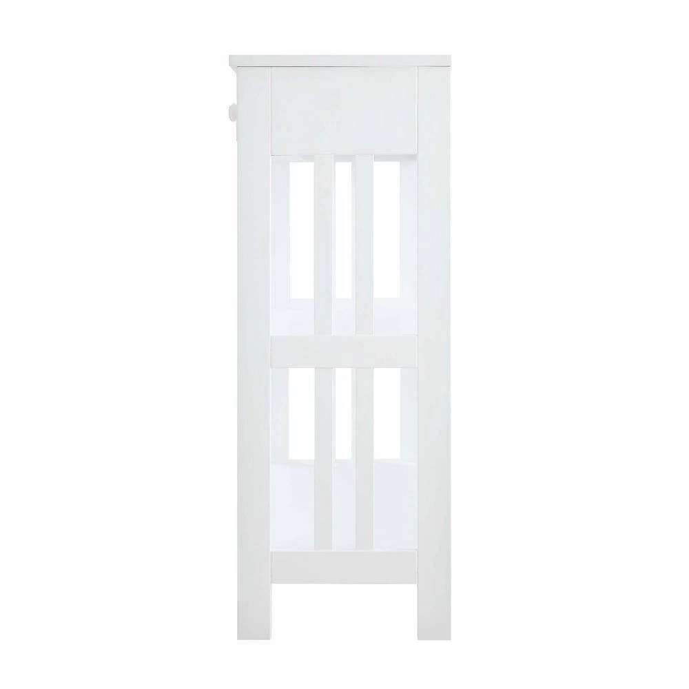 Mission 39.5 in. White Standard Height Rectangular Wood Top Console Table with 1-Drawer and Shelf by Convenience Concepts 8 Mission 39.5 in. White Standard Height Rectangular Wood Top Console Table with 1-Drawer and Shelf by Convenience Concepts - Image 6