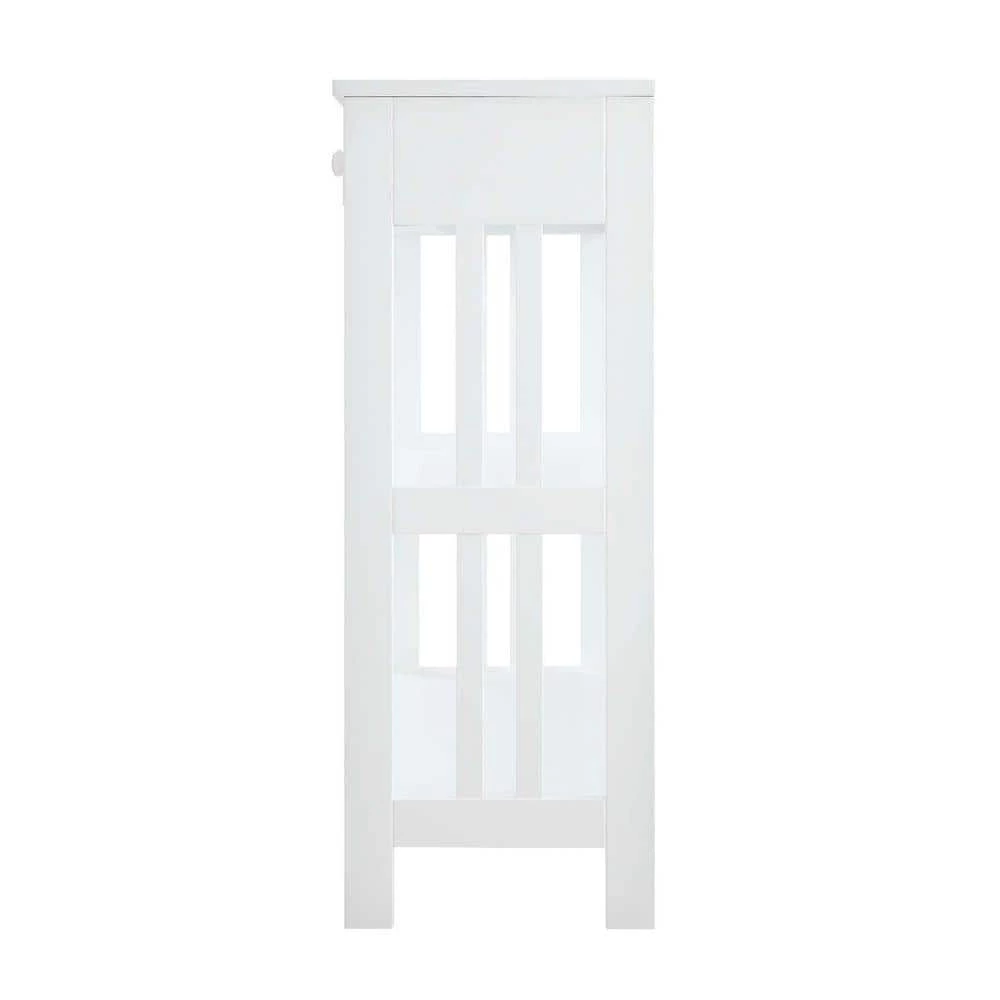 Mission 39.5 in. White Standard Height Rectangular Wood Top Console Table with 1-Drawer and Shelf by Convenience Concepts 4 Mission 39.5 in. White Standard Height Rectangular Wood Top Console Table with 1-Drawer and Shelf by Convenience Concepts - Image 2