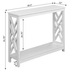 Titan 39.5 in. L x 31.75 in. H White Rectangular MDF Console Table with Shelf by Convenience Concepts 13 Titan 39.5 in. L x 31.75 in. H White Rectangular MDF Console Table with Shelf by Convenience Concepts -Cheap Convenience Concepts Store white convenience concepts console tables s20 410 4f 1000