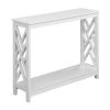 Titan 39.5 in. L x 31.75 in. H White Rectangular MDF Console Table with Shelf by Convenience Concepts