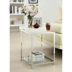 Palm Beach White End Table by Convenience Concepts 11 Palm Beach White End Table by Convenience Concepts -Cheap Convenience Concepts Store white convenience concepts end side tables 131345w 31 1000