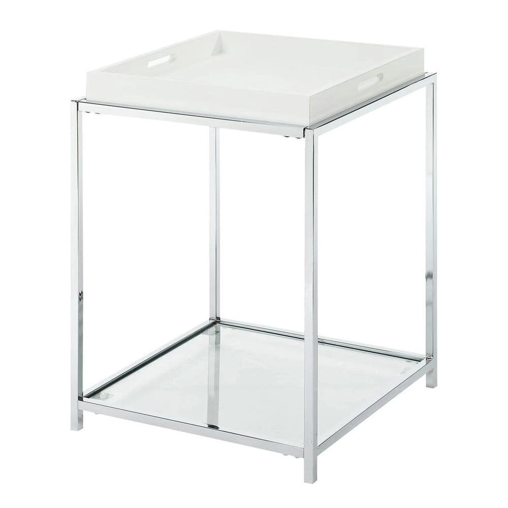 Palm Beach White End Table by Convenience Concepts 3 Palm Beach White End Table by Convenience Concepts