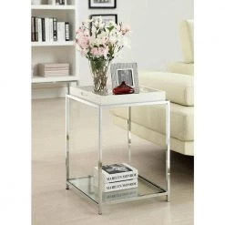Palm Beach White End Table by Convenience Concepts 10 Palm Beach White End Table by Convenience Concepts -Cheap Convenience Concepts Store white convenience concepts end side tables 131345w c3 1000