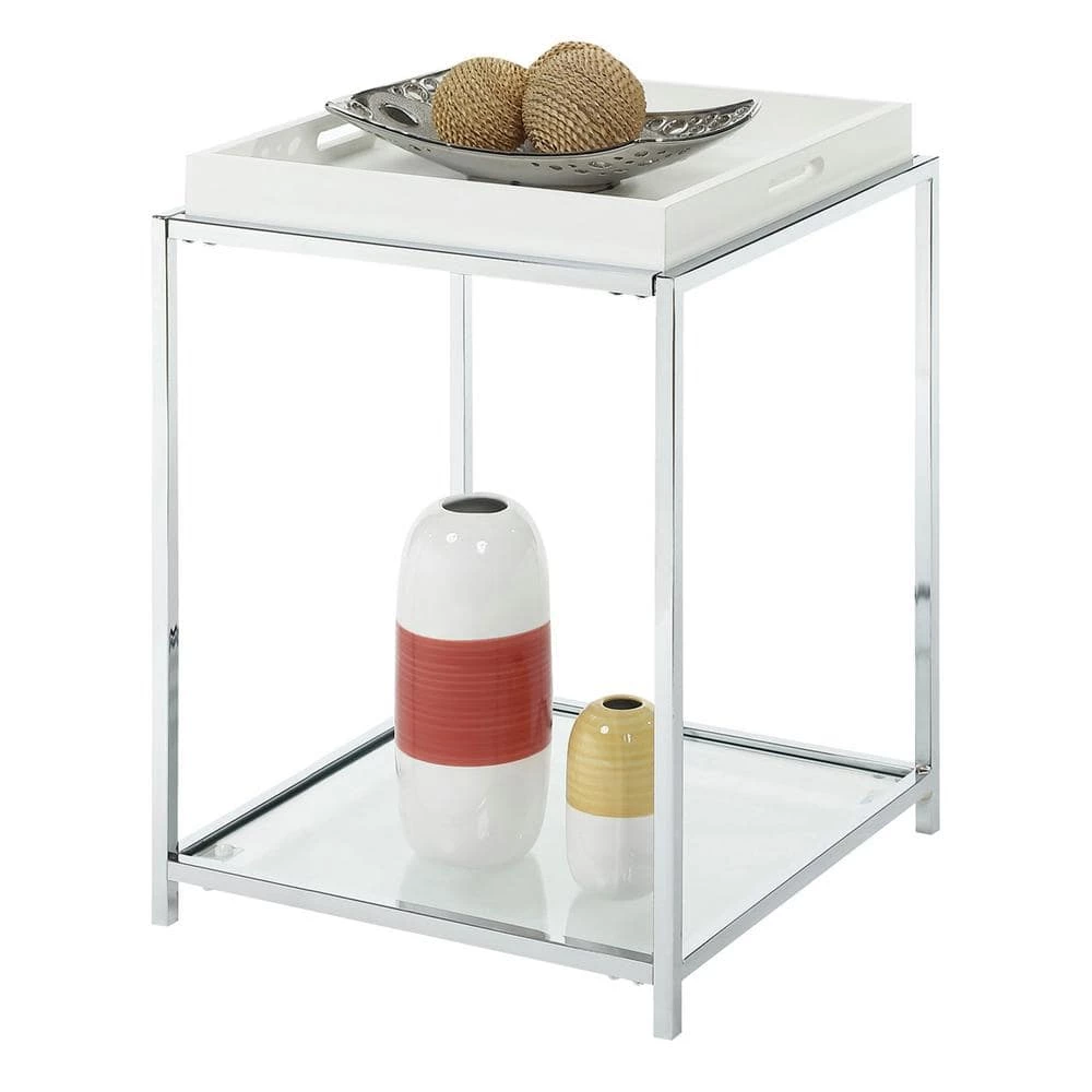 Palm Beach White End Table by Convenience Concepts 4 Palm Beach White End Table by Convenience Concepts - Image 2