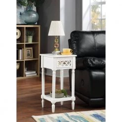 French Country White Khloe Deluxe Accent Table by Convenience Concepts 15 French Country White Khloe Deluxe Accent Table by Convenience Concepts -Cheap Convenience Concepts Store white convenience concepts end side tables r3 0213 1f 1000
