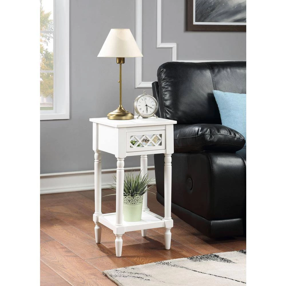 French Country White Khloe Deluxe Accent Table by Convenience Concepts 10 French Country White Khloe Deluxe Accent Table by Convenience Concepts - Image 8