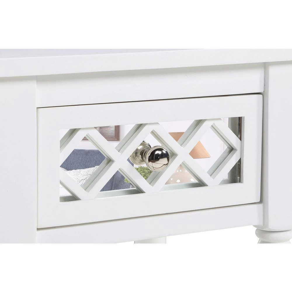 French Country White Khloe Deluxe Accent Table by Convenience Concepts 7 French Country White Khloe Deluxe Accent Table by Convenience Concepts - Image 5