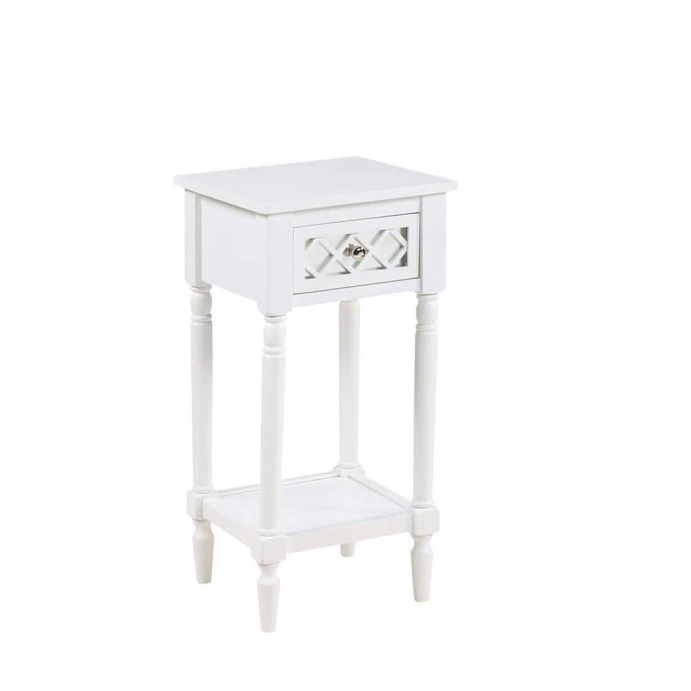 French Country White Khloe Deluxe Accent Table by Convenience Concepts 3 French Country White Khloe Deluxe Accent Table by Convenience Concepts
