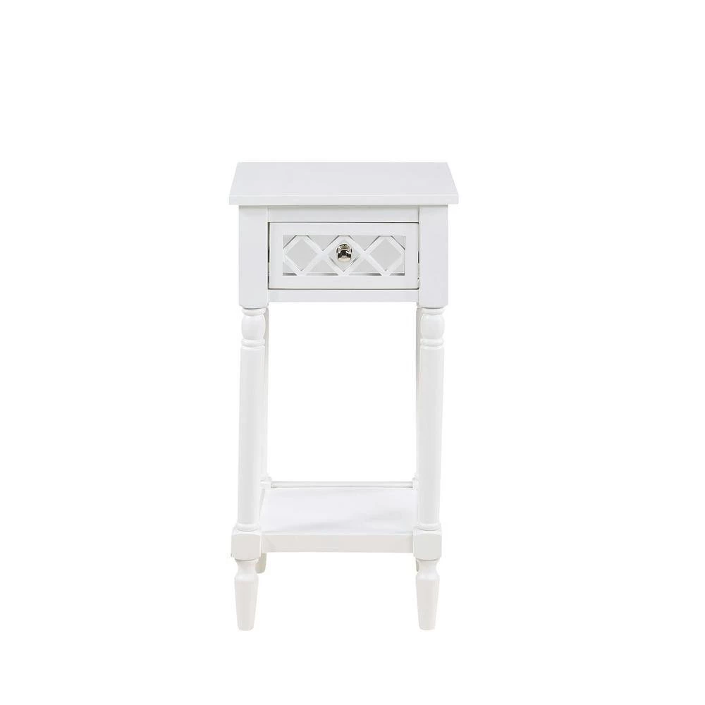 French Country White Khloe Deluxe Accent Table by Convenience Concepts 6 French Country White Khloe Deluxe Accent Table by Convenience Concepts - Image 4