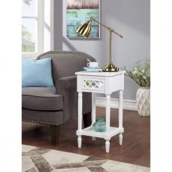 French Country White Khloe Deluxe Accent Table by Convenience Concepts 11 French Country White Khloe Deluxe Accent Table by Convenience Concepts -Cheap Convenience Concepts Store white convenience concepts end side tables r3 0213 e1 1000
