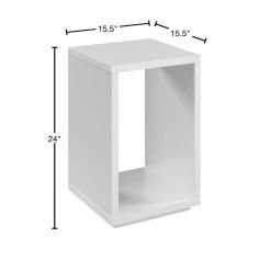 Northfield Admiral 15.5 in. W x 24 in. H White Square Particle Board End Table with Shelf by Convenience Concepts -Cheap Convenience Concepts Store white convenience concepts end side tables r4 0570 40 1000