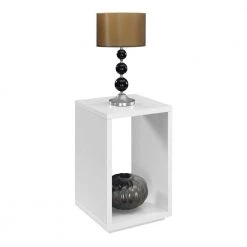 Northfield Admiral 15.5 in. W x 24 in. H White Square Particle Board End Table with Shelf by Convenience Concepts -Cheap Convenience Concepts Store white convenience concepts end side tables r4 0570 e1 1000