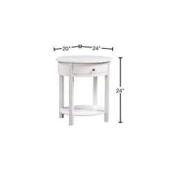 Classic Accents Cypress 24 in. White Standard Oval Wood End Table with 1-Drawer and Shelf by Convenience Concepts 10 Classic Accents Cypress 24 in. White Standard Oval Wood End Table with 1-Drawer and Shelf by Convenience Concepts -Cheap Convenience Concepts Store white convenience concepts end side tables v2 102 40 1000