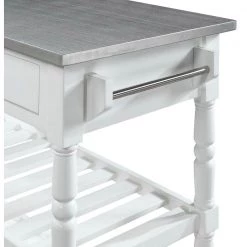 French Country White Steel Top Kitchen Cart with Towel Bar by Convenience Concepts 15 French Country White Steel Top Kitchen Cart with Towel Bar by Convenience Concepts -Cheap Convenience Concepts Store white convenience concepts kitchen carts v2 220 1f 1000