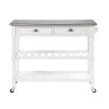 French Country White Steel Top Kitchen Cart with Towel Bar by Convenience Concepts -Cheap Convenience Concepts Store white convenience concepts kitchen carts v2 220 64 1000
