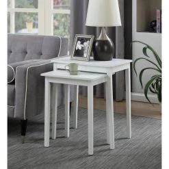 American Heritage White Nesting End Tables (Set of 2) by Convenience Concepts 7 American Heritage White Nesting End Tables (Set of 2) by Convenience Concepts -Cheap Convenience Concepts Store white convenience concepts nesting tables r6 264 31 1000
