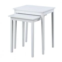 American Heritage White Nesting End Tables (Set of 2) by Convenience Concepts