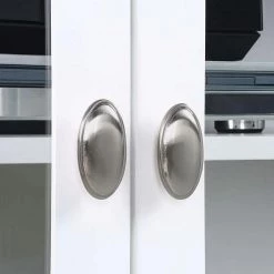 Summit Highboy 52 in. White TV Stand Fits up to 55 in. TV with Storage Cabinets and Shelves by Convenience Concepts -Cheap Convenience Concepts Store white convenience concepts tv stands r3 0223 1f 1000