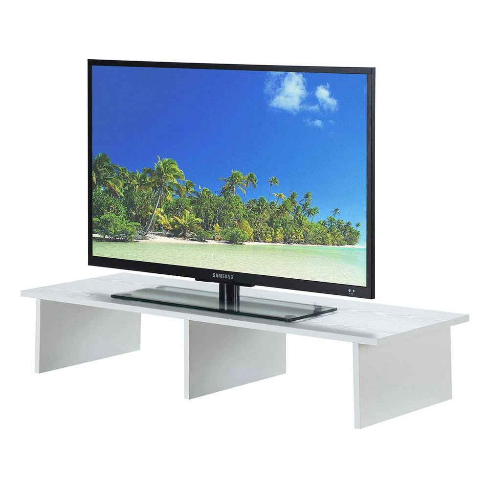 Designs2Go 42 in. White TV / Monitor Riser Fits up to a 43 in. TV by Convenience Concepts 4 Designs2Go 42 in. White TV / Monitor Riser Fits up to a 43 in. TV by Convenience Concepts - Image 2