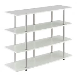 Designs2Go 47.25 in. White XL Highboy TV Stand fits TVs up to 50 in. with 4 Shelves by Convenience Concepts