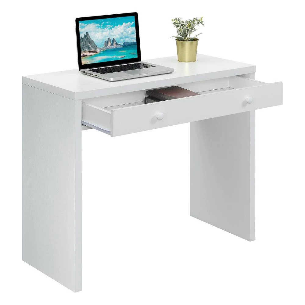 Northfield 36 in. White Rectangular 1-Drawer Writing Desk by Convenience Concepts 5 Northfield 36 in. White Rectangular 1-Drawer Writing Desk by Convenience Concepts - Image 3