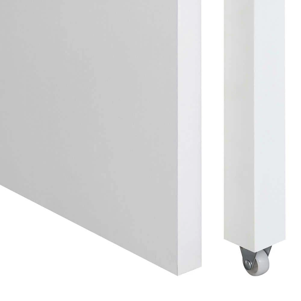 Newport JB 47.25 in. Rectangular White Particle Board 1-Drawer Writing Desk with Sliding Shelf and Riser by Convenience Concepts 8 Newport JB 47.25 in. Rectangular White Particle Board 1-Drawer Writing Desk with Sliding Shelf and Riser by Convenience Concepts - Image 6