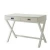 39.75 in. White Rectangular 2 -Drawer Writing Desk with X-designed Frame by Convenience Concepts -Cheap Convenience Concepts Store white convenience concepts writing desks s20 205 64 1000