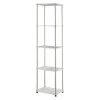Designs2Go 63.25 in. White Faux Marble/Chrome Particle Board 5-Shelf Tower Bookcase by Convenience Concepts -Cheap Convenience Concepts Store white faux marble chrome convenience concepts bookcases bookshelves r4 0497 64 1000