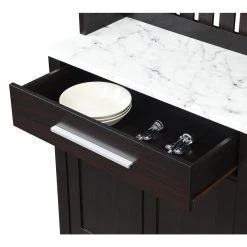Sawyer White Faux Marble/Espresso 1-Drawer Wine Bar Storage Cabinet and Shelves by Convenience Concepts 10 Sawyer White Faux Marble/Espresso 1-Drawer Wine Bar Storage Cabinet and Shelves by Convenience Concepts -Cheap Convenience Concepts Store white faux marble espresso convenience concepts bar cabinets u14 227 c3 1000