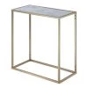 Gold Coast 12 in. White Faux Marble/Gold Standard Rectangular MDF Top Chairside End Table with Metal Frame by Convenience Concepts 1 Gold Coast 12 in. White Faux Marble/Gold Standard Rectangular MDF Top Chairside End Table with Metal Frame by Convenience Concepts -Cheap Convenience Concepts Store white faux marble gold convenience concepts end side tables u12 152 64 1000