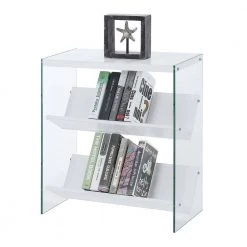SoHo 27.75 in. H White/Glass 3 Shelf Accent Bookcase by Convenience Concepts 12 SoHo 27.75 in. H White/Glass 3 Shelf Accent Bookcase by Convenience Concepts -Cheap Convenience Concepts Store white glass convenience concepts bookcases bookshelves r4 0360 4f 1000