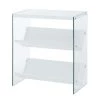 SoHo 27.75 in. H White/Glass 3 Shelf Accent Bookcase by Convenience Concepts -Cheap Convenience Concepts Store white glass convenience concepts bookcases bookshelves r4 0360 64 1000