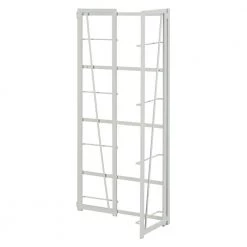 Xtra 49.5 in. White/White Metal 4 -Shelf Standard Bookcase with Folding Sides by Convenience Concepts -Cheap Convenience Concepts Store white white convenience concepts bookcases bookshelves r4 0562 1f 1000