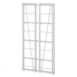Xtra 49.5 in. White/White Metal 4 -Shelf Standard Bookcase with Folding Sides by Convenience Concepts -Cheap Convenience Concepts Store white white convenience concepts bookcases bookshelves r4 0562 44 1000