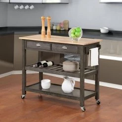 American Heritage Wirebrush Dark Gray Kitchen Cart with Butcher Block and Drawers by Convenience Concepts 19 American Heritage Wirebrush Dark Gray Kitchen Cart with Butcher Block and Drawers by Convenience Concepts -Cheap Convenience Concepts Store wirebrush dark gray convenience concepts bar carts v2 255 31 1000